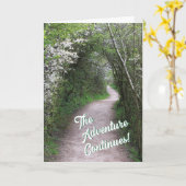 冒険はフォレストパス誕生日で続く カード (黄色い花)