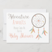 冒険はベビーシャワーの招待状を待ちます 招待状 (正面)