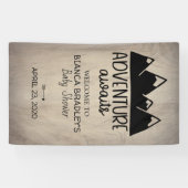 冒険はベビーシャワー|の素朴な木を待ちます 横断幕 (横)