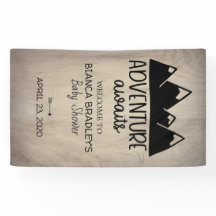 冒険はベビーシャワー|の素朴な木を待ちます