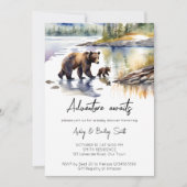 冒険はママの赤ちゃんシャワーとクマの子を待っている 招待状 (正面)