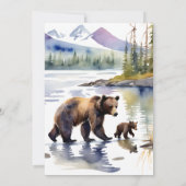 冒険はママの赤ちゃんシャワーとクマの子を待っている 招待状 (裏面)