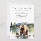 冒険はママの赤ちゃんシャワーとクマの子を待っている 招待状 (正面)