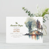 冒険はワイルド・自然・ウッドランド結婚の 招待状 (スタンド正面)