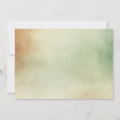 冒険はワイルド・自然・ウッドランド結婚の 招待状 (裏面)