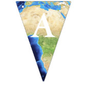 冒険は世界の地球の白の手紙を待ちます バンティングフラッグ (第1の旗)