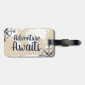 冒険は世界地図及びクリームを待ちます ラゲッジタグ (裏面横)