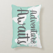 冒険は世界地図及びミントを待ちます アクセントクッション (正面(垂直))