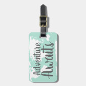 冒険は世界地図及びミントを待ちます ラゲッジタグ (正面縦)