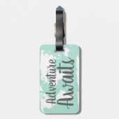 冒険は世界地図及びミントを待ちます ラゲッジタグ (裏面縦)