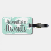 冒険は世界地図及びミントを待ちます ラゲッジタグ (裏面横)