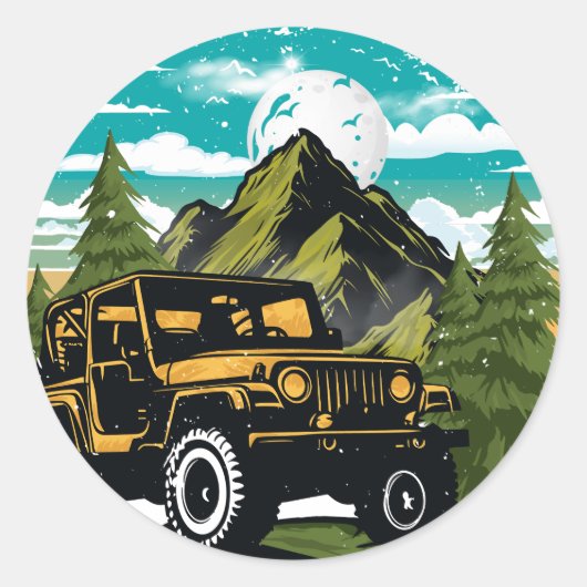 冒険は休暇モードを待つ ラウンドシール (正面)