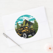 冒険は休暇モードを待つ ラウンドシール (封筒)