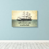 冒険は価値があるキャンバス キャンバスプリント (インサイチュ (ウッドフロア))