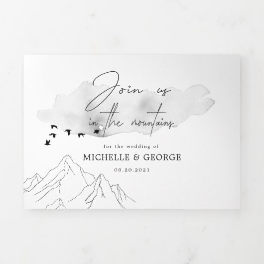 冒険は優雅な結婚式を始める 三つ折り招待状 (カバー)