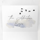 冒険は優雅な結婚式を始める 三つ折り招待状 (内部最初)