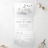 冒険は優雅な結婚式を始める 三つ折り招待状 (内部)