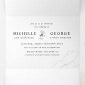 冒険は優雅な結婚式を始める 三つ折り招待状 (内部中)