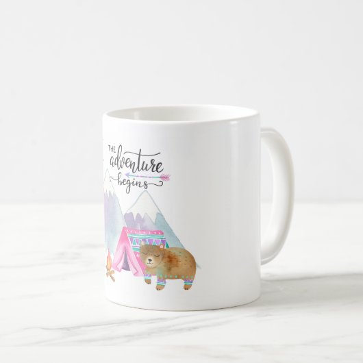 冒険は動物の森林コーヒー・マグを始めます コーヒーマグカップ (正面右)