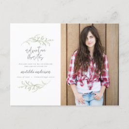 冒険は卒業パーティーの写真の招待を待ちます 案内ポストカード