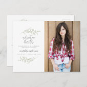 冒険は卒業パーティーの写真の招待を待ちます 案内ポストカード (正面/裏面)