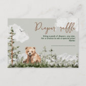 冒険は可愛い森の熊の赤ちゃんシャワーを待っている エンクロージャーカード (正面)