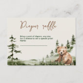 冒険は可愛い森の熊の赤ちゃんシャワーを待っている エンクロージャーカード (正面)