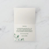 冒険は可愛い森の熊の赤ちゃんシャワーを待っている サンキューカード (内部)