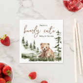 冒険は可愛い森の熊の赤ちゃんシャワーを待っている スタンダードカクテルナプキン (インサイチュ)