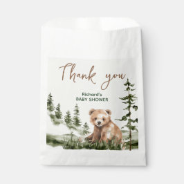 冒険は可愛い森の熊の赤ちゃんシャワーを待っている フェイバーバッグ