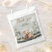 冒険は可愛い森の熊の赤ちゃんシャワーを待っている フェイバーバッグ (クリップ留めされた状態)