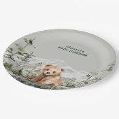 冒険は可愛い森の熊の赤ちゃんシャワーを待っている ペーパープレート (アングル)