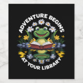 冒険は図書館の2024年から読始まる ワインラベル (シングルラベル)