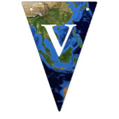 冒険は地球の地球の世界地図を待ちます バンティングフラッグ (第3の旗)