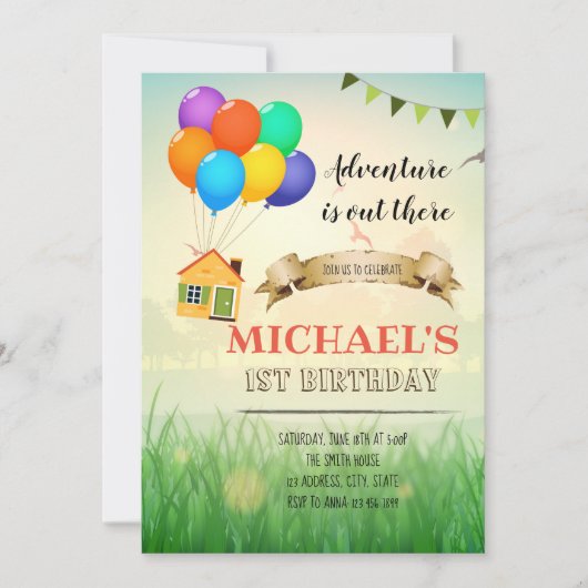 冒険は外に出ているパーティの招待状 招待状 (正面)