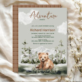 冒険は山の森のベビーシャワーを待っている 招待状