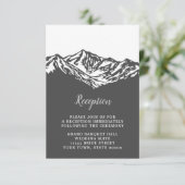 冒険は山の灰色の披露宴カードを始めます 出欠カード (スタンド正面)