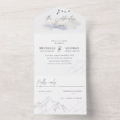 冒険は山の結婚始まり オールインワン招待状 (内側)