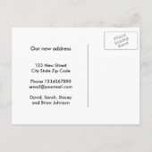 冒険は新しい住所世界地図移動を待ちます 案内ポストカード (裏面)