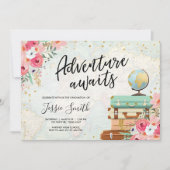 冒険は旅行卒業パーティーの学校を待ちます 招待状 (正面)