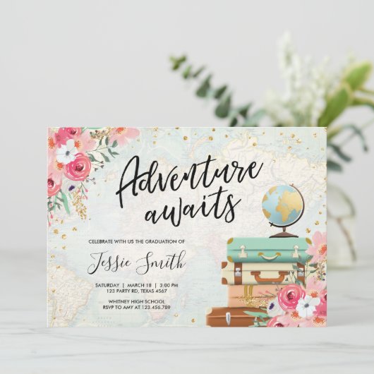 冒険は旅行卒業パーティーの学校を待ちます 招待状 (スタンド正面)