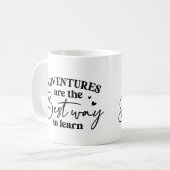 冒険は最高の道…マグやる気を起こさせるン コーヒーマグカップ (正面左)