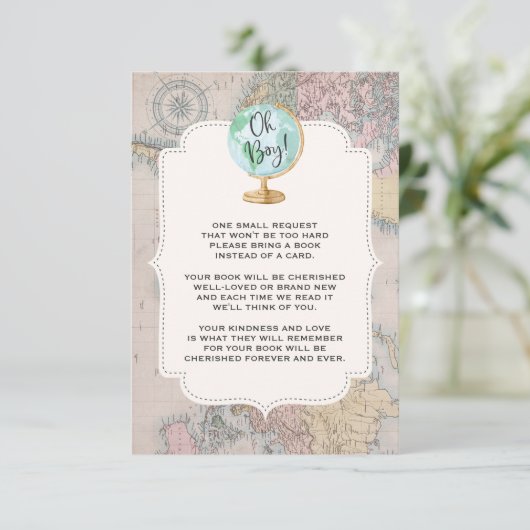 冒険は本の要求カード旅行シャワーを始めます 招待状 (スタンド正面)