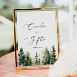 冒険は松の木のカードと贈り物を待っている ポスター