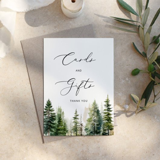 冒険は松の木のカードと贈り物を待っている ポスター