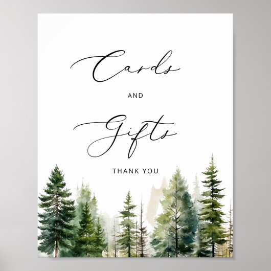 冒険は松の木のカードと贈り物を待っている ポスター (正面)