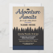 冒険は樵のベビーシャワーの招待を待ちます 招待状 (正面)