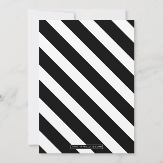 冒険は灰色のベビーシャワーの招待状を待ちます 招待状 (裏面)