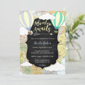 冒険は男の子のベビーシャワーの招待状を待ちます 招待状 (スタンド正面)