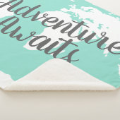 冒険は白い世界地図及びミントを待ちます シェルパブランケット (3/4)